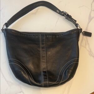 Coach Black Leather shoulder Bag